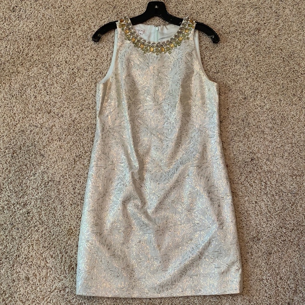Maggy London Beaded Neckline Dress